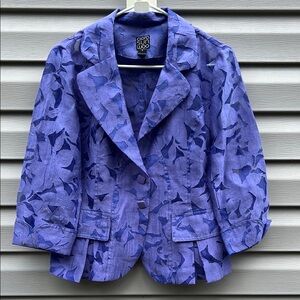 Clara Sun Woo | Purple Button Closure Thin Jacket size small